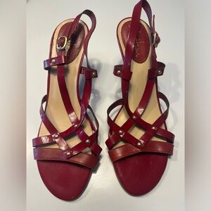 Cole Haan Air VineYard Slingback Sandals in Red Patent leather - Size 8B